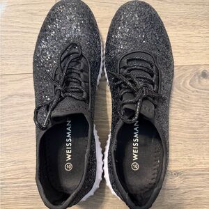 Weissman Black Sparkle Sneakers for Dancers/Instructors
